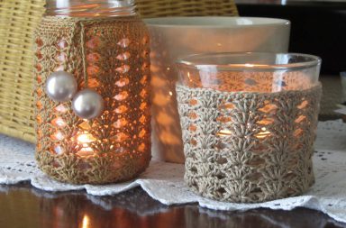 Crochet Candle Holders