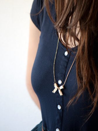 Ribbon Bow Necklace