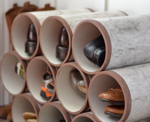 PVC Pipe Shoe Organizer