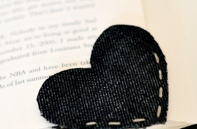 Denim Heart Bookmark