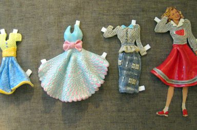 Ceramic Paper Doll Dresses