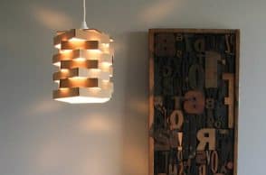 Lampada Pentagonale di Cartone