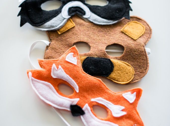 Maschere di carnevale in feltro