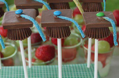 Dolci lollipop per festa di laurea