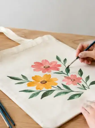 Borsa tote bag dipinta a mano facile