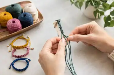 Come intrecciare braccialetti macramè a mano