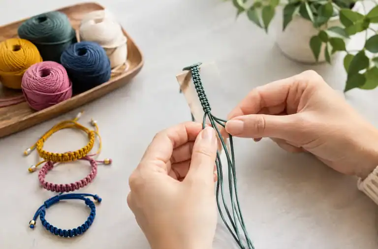 Come intrecciare braccialetti macramè a mano