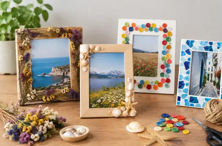 Cornici fotografiche creative da fare a mano